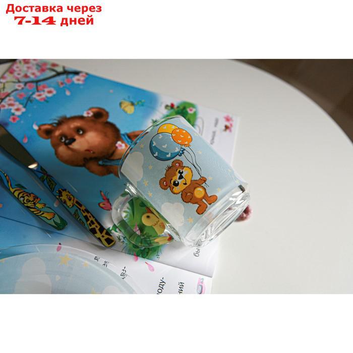 Набор детской посуды Доляна "Мишутка", 3 предмета: кружка 200 мл, миска 450 мл, тарелка 20 см - фото 8 - id-p222540813