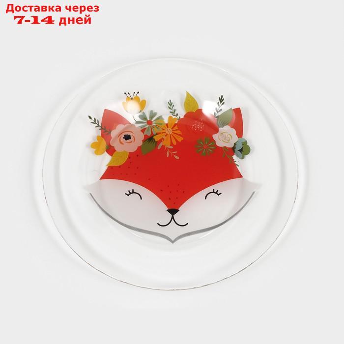 Набор детской посуды Доляна "Лисёнок", 3 предмета: миска 450 мл, тарелка d=20 см, кружка 200 мл - фото 7 - id-p222540866
