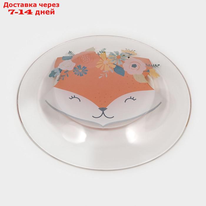 Набор детской посуды Доляна "Лисёнок", 3 предмета: миска 450 мл, тарелка d=20 см, кружка 200 мл - фото 8 - id-p222540866
