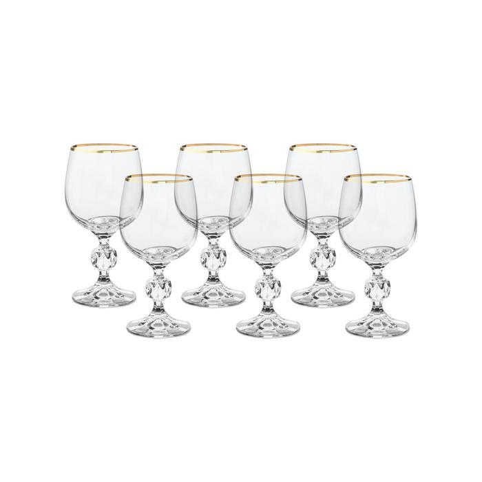 Набор бокалов для белого вина Sterna, декор «Отводка золото», 190 мл x 6 шт. - фото 2 - id-p222599638