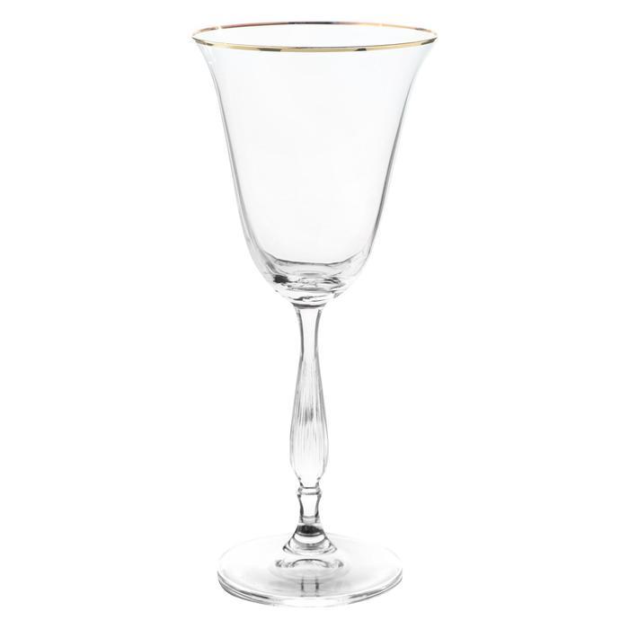 Набор бокалов для белого вина, декор «Отводка золото», 185 мл x 6 шт. - фото 1 - id-p222599641