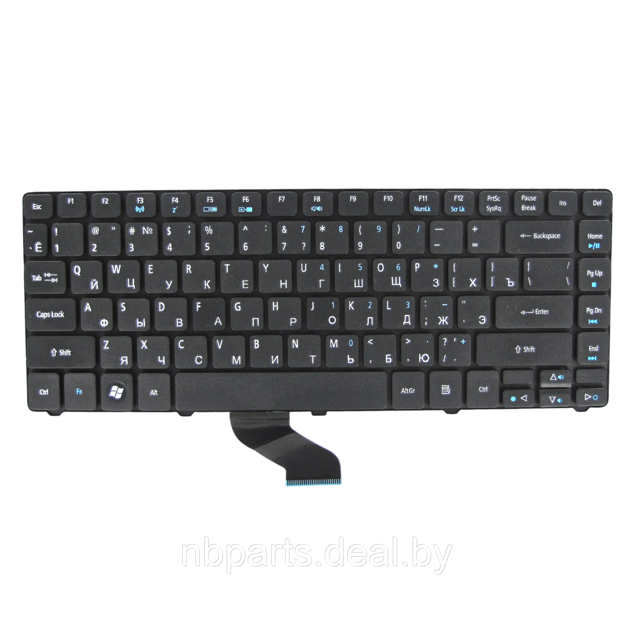 Клавиатура для ноутбука ACER Aspire Timeline 3810 3820 4741, чёрная, RU - фото 1 - id-p111776409