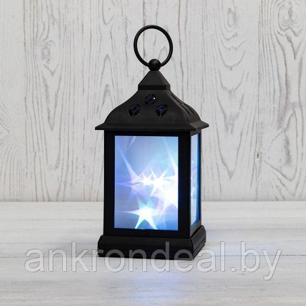 Декоративный фонарь 11х11х22,5 см, черный корпус, цвет свечения RGB с эффектом мерцания NEON-NIGHT - фото 1 - id-p222589747