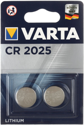 Батарейка литиевая дисковая Varta CR2025, 3V, 2 шт.