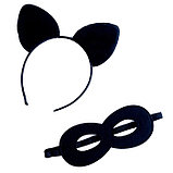 Карнавальный набор «Крутой кот», р. М, комбез, маска, ободок, рост 116–128 см, фото 6