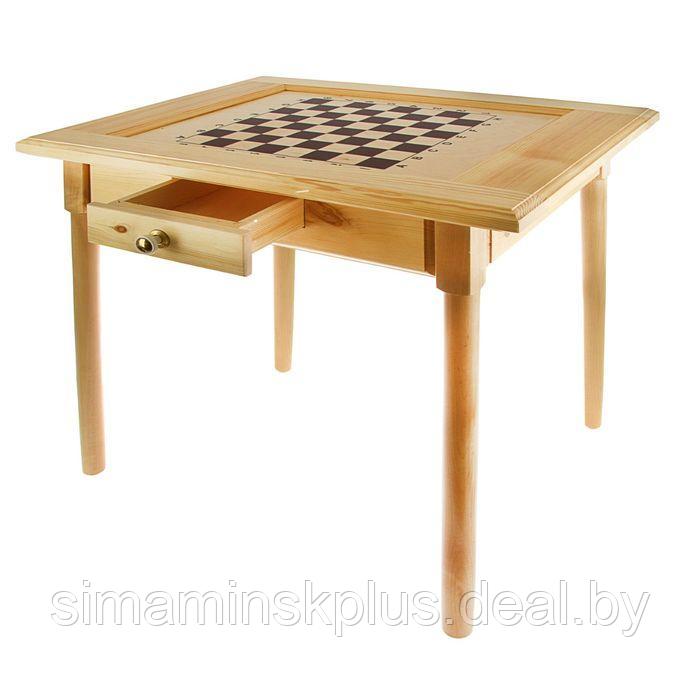 Шахматный стол с ящиком (80х60х72 см, игровое поле 36х36 см), без фигур - фото 5 - id-p222601409