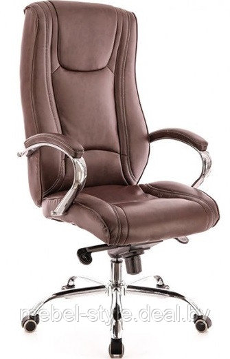 Кресло EVERPROF ARGO хром для комфортной работы дома и в офисе, стул АРГО CH в ЭКО коже - фото 5 - id-p222601663