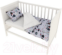 Комплект постельный для малышей Amarobaby Baby Boom / КПБ-3-Котики