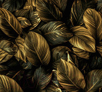 Фотообои листовые Vimala Золотые листья 2