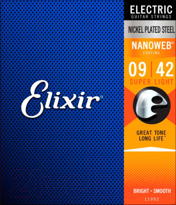 Струны для электрогитары Elixir Strings Nanoweb 12002 9-42 - фото 1 - id-p222608522