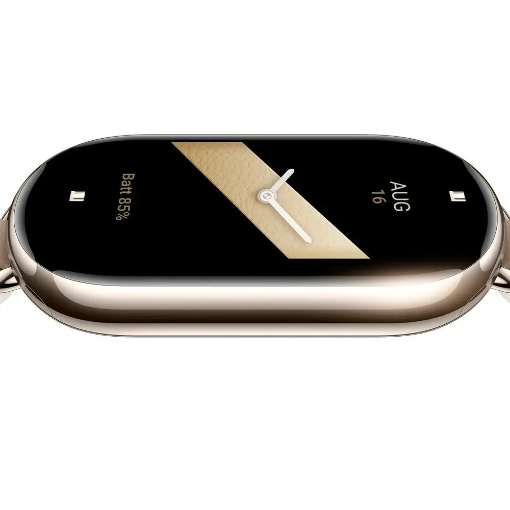Фитнес-браслет - Xiaomi Smart Band 8 (золотистый, с кремовым силиконовым ремешком, китайская версия) - фото 6 - id-p107285412