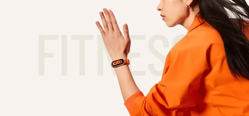 Фитнес-браслет - Xiaomi Smart Band 8 (золотистый, с кремовым силиконовым ремешком, китайская версия) - фото 7 - id-p107285412