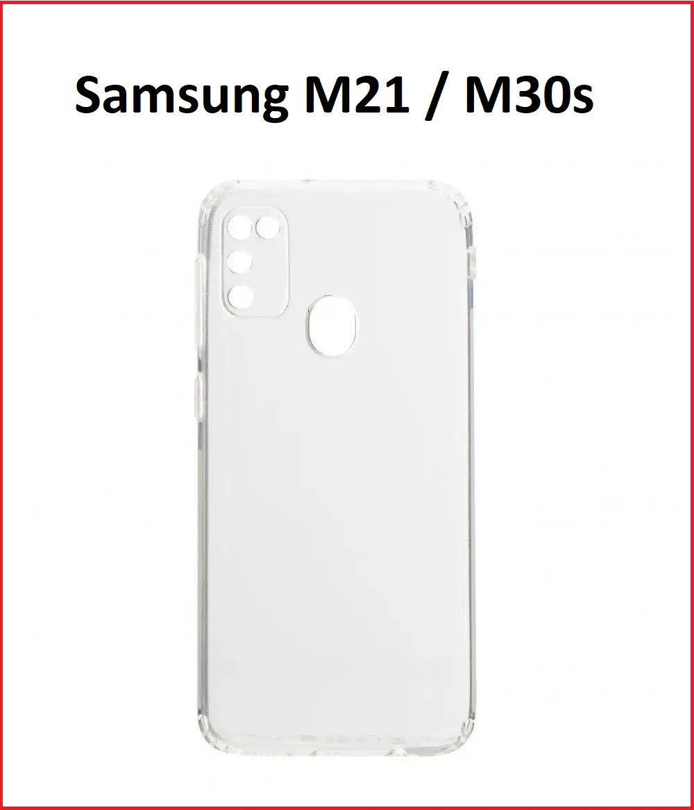 Чехол-накладка для Samsung Galaxy M21 SM-M215/ M30s (силикон) прозрачный с защитой камеры - фото 1 - id-p127427918