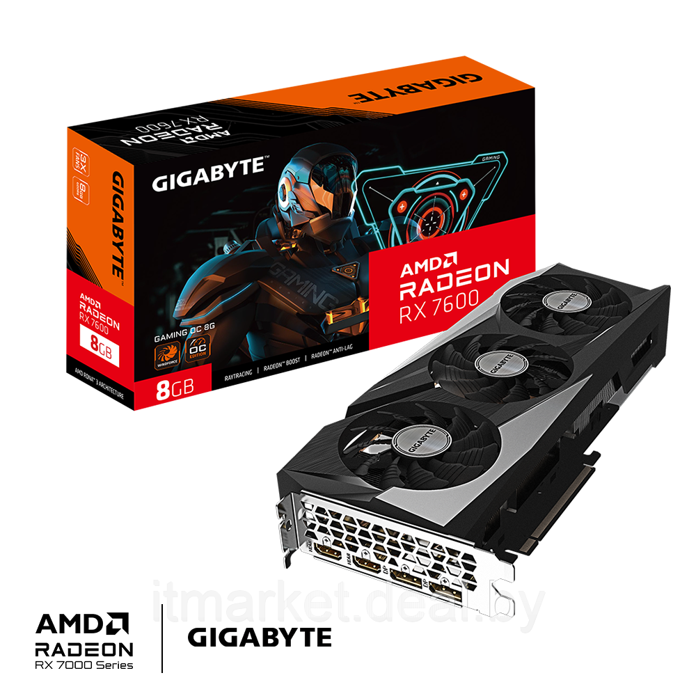 Видеокарта Gigabyte RX 760 GAMING OC 8G (GV-R76GAMING OC-8GD) - фото 1 - id-p222614323