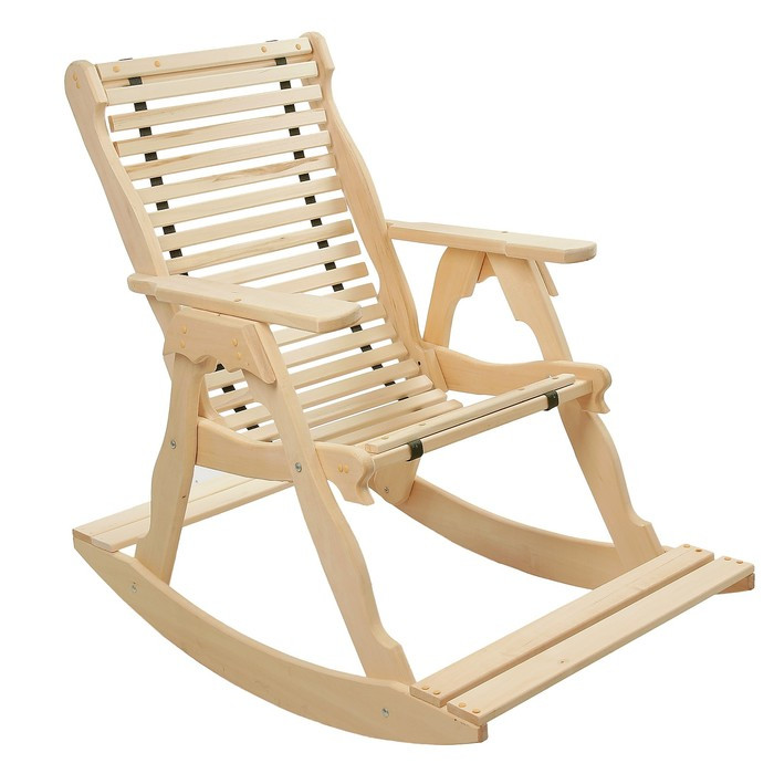 Кресло-качалка на ленте, 70×130×120см, из липы, "Добропаровъ" - фото 1 - id-p222618214