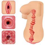 Реалистичный мастурбатор-вагина с грудью Kokos Clara Onahole, телесный 17.5 см, фото 5