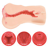 Мастурбатор реалистичный вагина с двойным слоем Kokos Hanna Onahole Edition 002, телесный, 18 см, фото 5