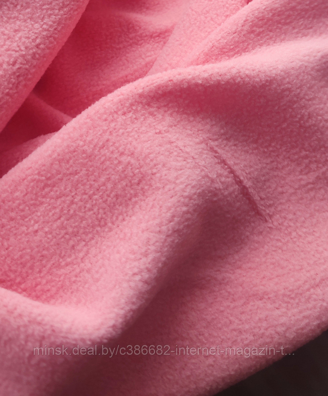 Флис односторонний подкладочный 130 гр Розовый фламинго