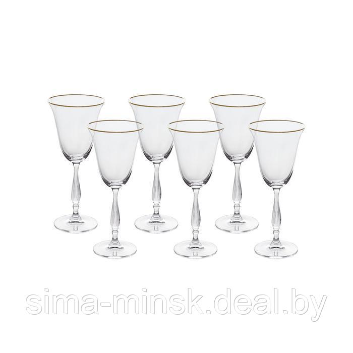 Набор бокалов для белого вина, декор «Отводка золото», 185 мл x 6 шт. - фото 2 - id-p222620658