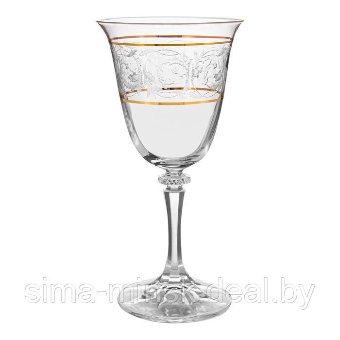 Набор бокалов для белого вина Branta, декор «Панто, 2 отводки золото», 250 мл x 6 шт. - фото 1 - id-p222620664