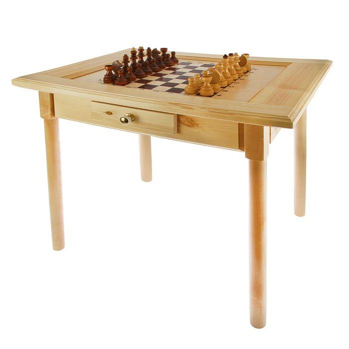 Шахматный стол с ящиком (80х60х72 см, игровое поле 36х36 см), без фигур - фото 1 - id-p222620762