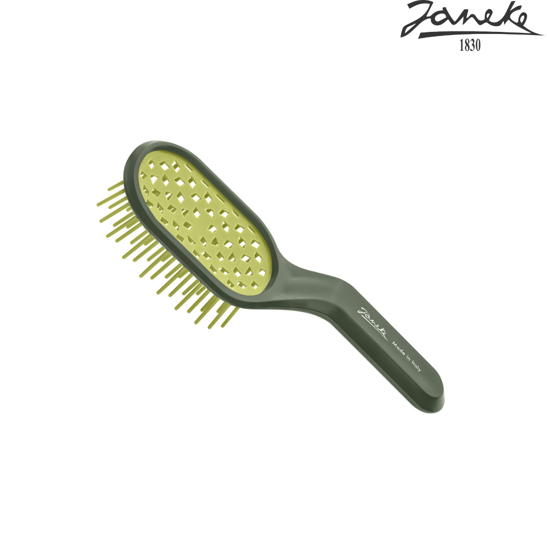 Расческа Janeke Bag Vented hairbrush, 16 × 6 × 3 см. Зеленый - фото 2 - id-p222621015
