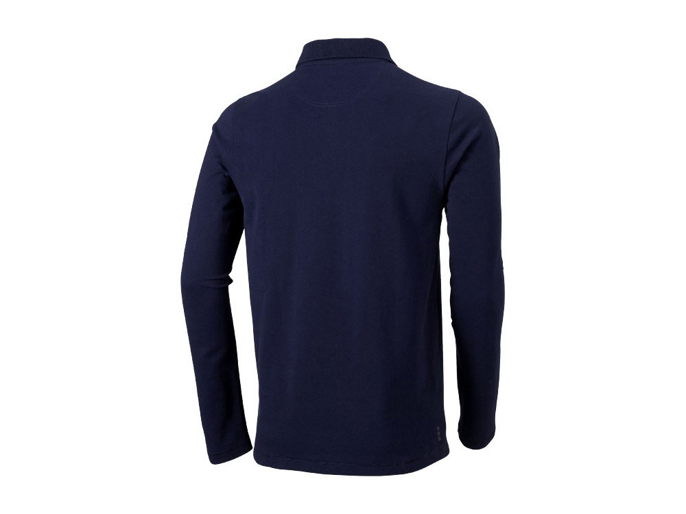 Рубашка поло Oakville мужская с длинным рукавом, темно-синий - фото 2 - id-p222622257