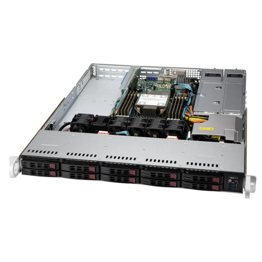 SYS-110P-WR, Single Socket P+ (LGA-4189) 3rd Gen Intel® Xeon® Scalable processors, Up to 270W TDP 8 DIMMs, - фото 1 - id-p222624453