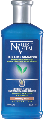 Шампунь против выпадения для жирных волос Natur Vital "Hair Loss shampoo Greasy Hair", 300 мл - фото 1 - id-p222626797