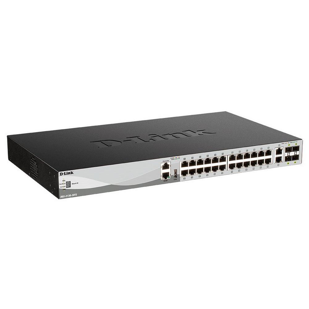 Коммутатор D-Link DGS-3130-30TS/B1A, PROJ L2+ Managed Switch with 24 10/100/1000Base-T ports and 2 10GBase-T - фото 1 - id-p222626115