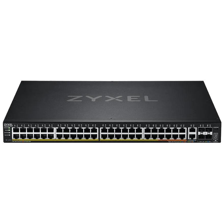 Коммутатор L3 Access Zyxel NebulaFlex Pro XGS2220-54FP, rack 19", 48xRJ-45: 1G PoE+ (8 из них PoE++), 2xRJ-45: - фото 1 - id-p222626128