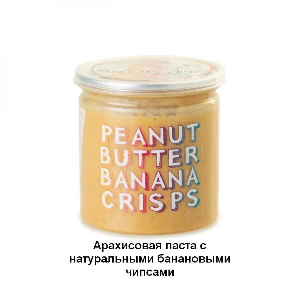 Арахисовая паста с органическими банановыми чипсами без сахара "Banana Crisps" Grizzly Nuts, 200 гр - фото 1 - id-p222628433