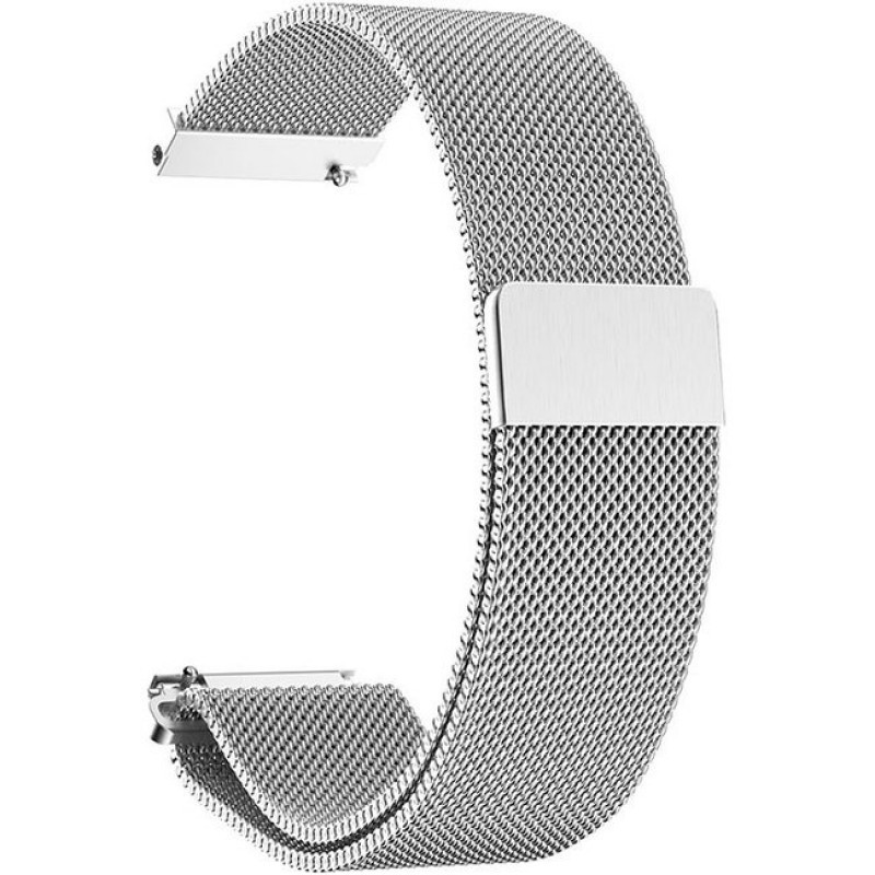 Миланский сетчатый браслет для часов 22 мм, серебро - фото 1 - id-p222628521