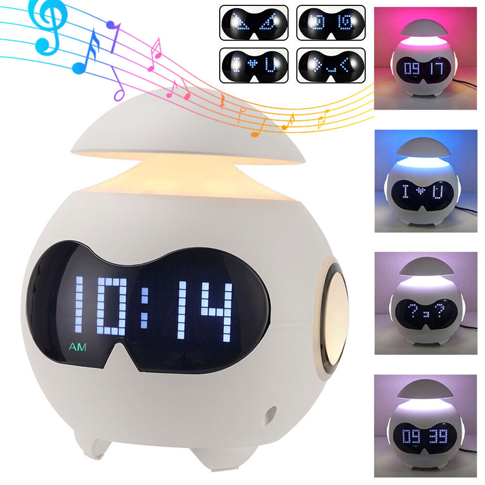 Часы-будильник с ночником и Bluetooth колонкой Emotion Clock White MA-620 - фото 2 - id-p222628868