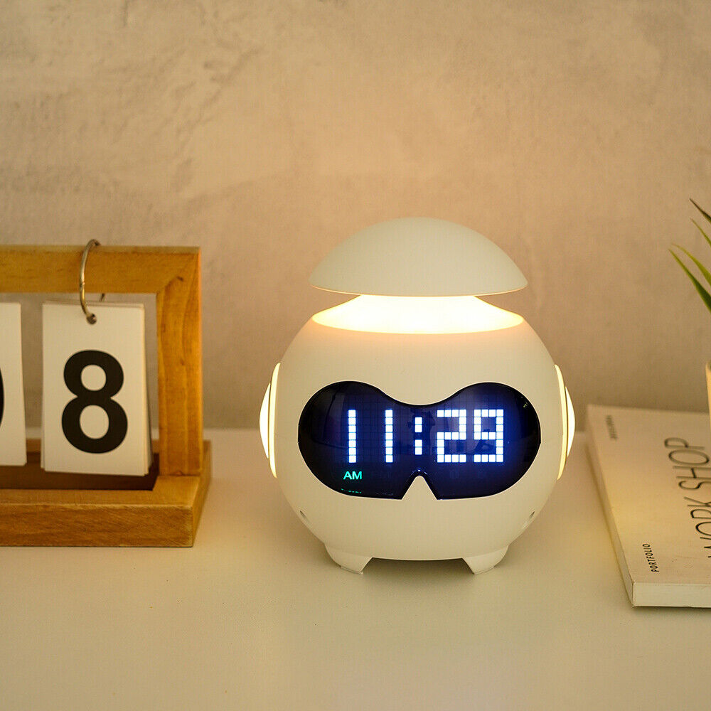 Часы-будильник с ночником и Bluetooth колонкой Emotion Clock White MA-620 - фото 1 - id-p222628868