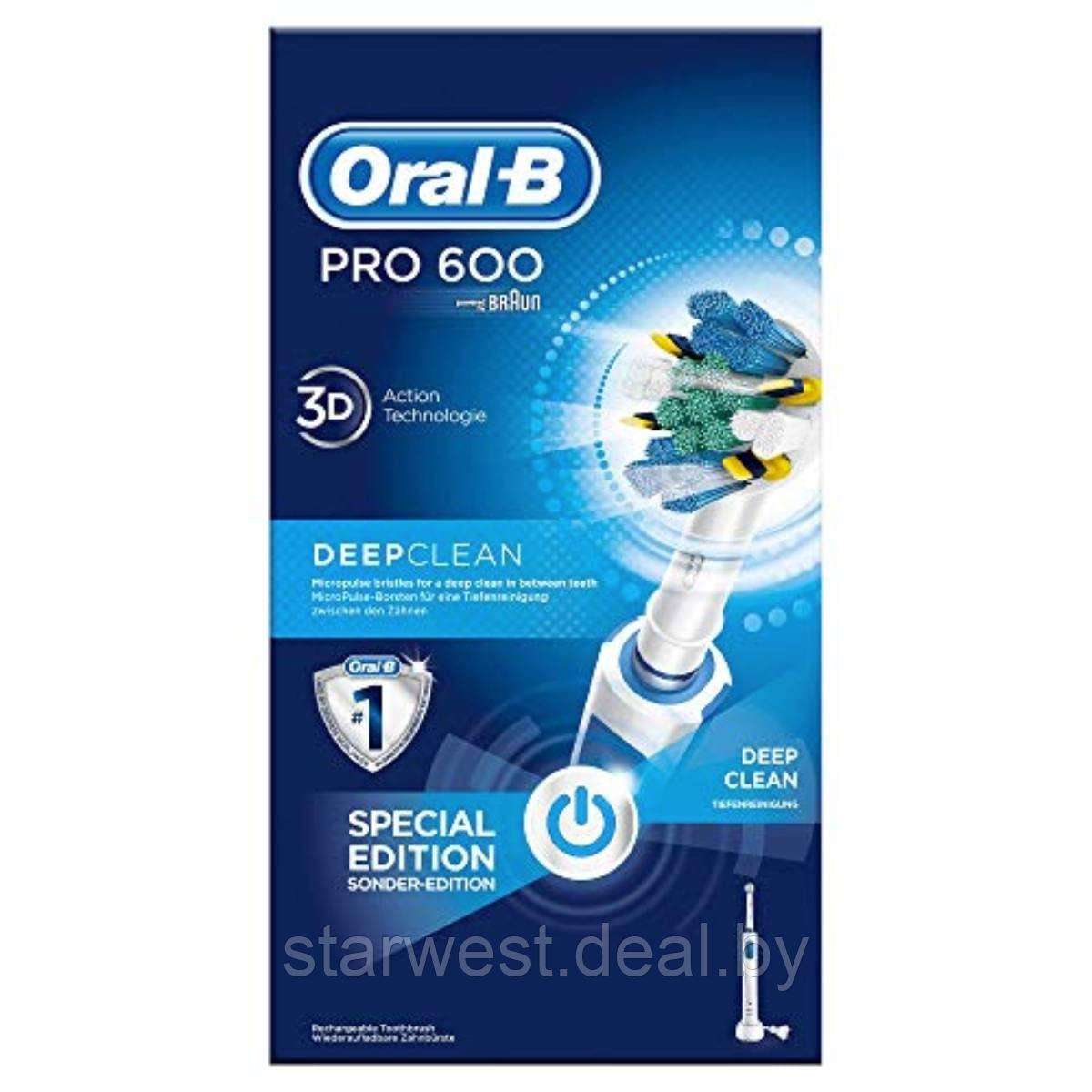 Oral-B Braun PRO 600 Floss Action Электрическая зубная щетка D16.513 - фото 2 - id-p222629081