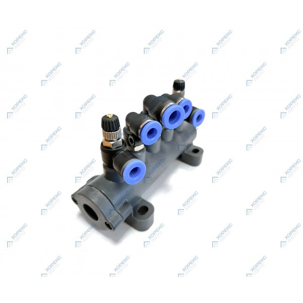 5-ти канальный клапан в сборе (соединитель Т-типа) для шиномонтажного стенда HZ 08.303 - фото 1 - id-p222635094