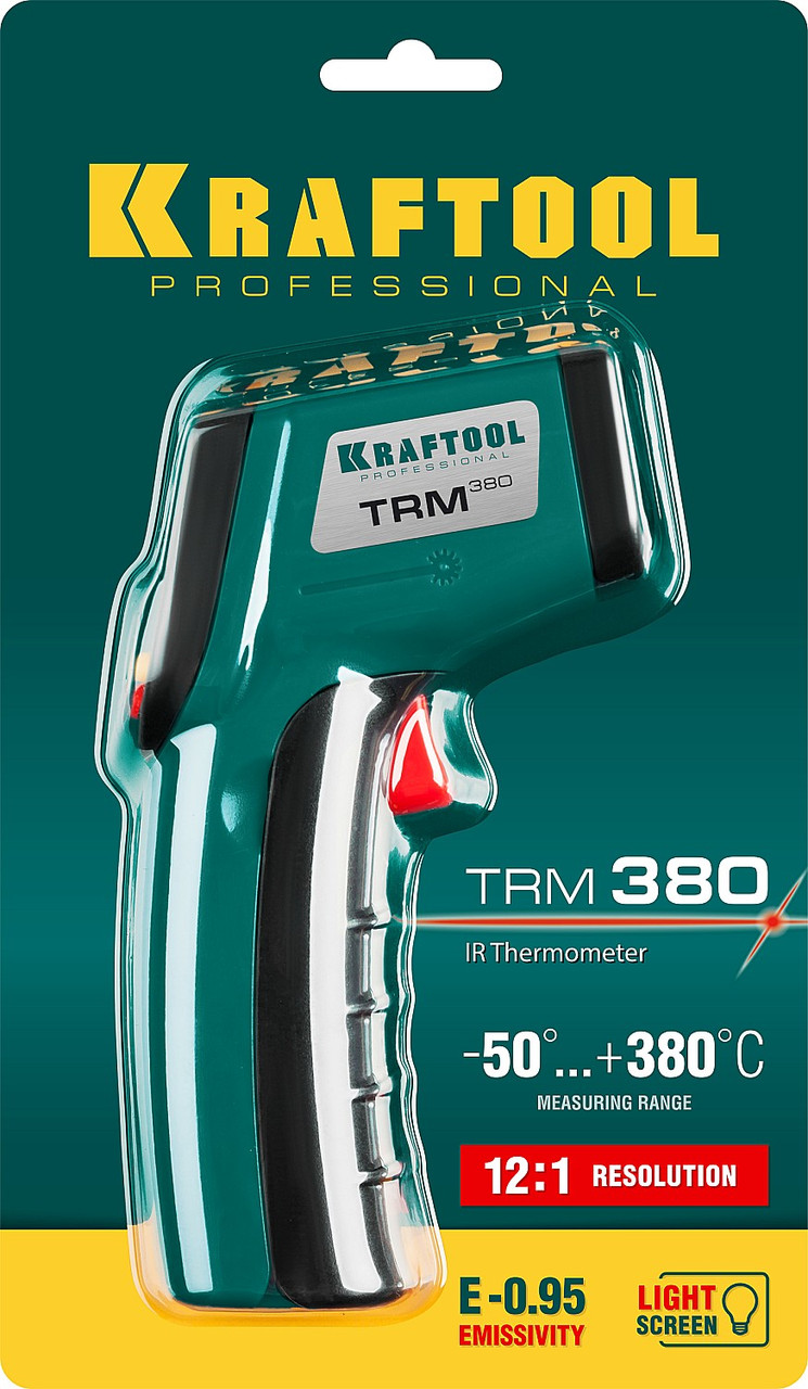 45707-380 Пирометр инфракрасный TRM-380, KRAFTOOL, -50°С +380°С - фото 6 - id-p221726843