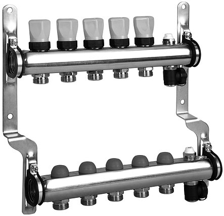 Коллектор из нержавеющей стали для систем напольного отопления Meibes Майбес, фото 2
