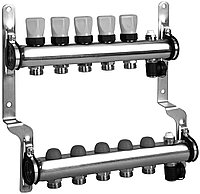 Коллектор из нержавеющей стали для систем напольного отопления Meibes Майбес 3