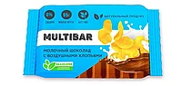 Молочный шоколад с воздушными хлопьями Multibar без сахара 95г