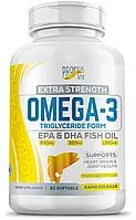 Омега-3 Extra Strength 1360мг Triglyceride Form EPA 630мг DHA 320мг Proper Vit, 60 гелькапс.