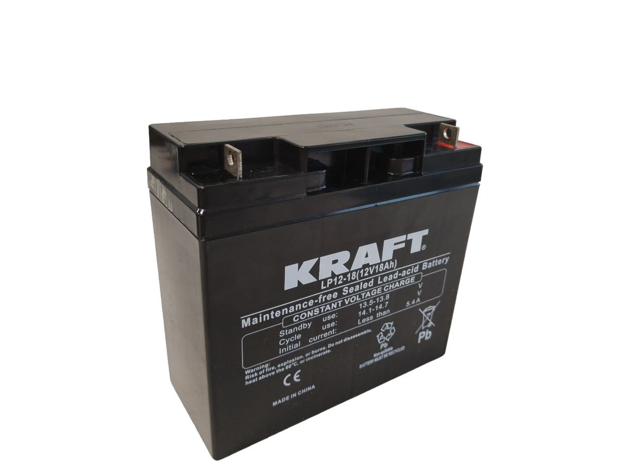 Аккумулятор KRAFT 12V-18Ah - фото 1 - id-p222640556
