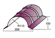 Планка конька круглого R 110х2000,полиэстер,25 мкм - фото 3 - id-p32099781