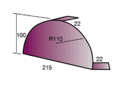 Заглушка конька круглого простая,полиэстер,25 мкм - фото 3 - id-p32103143