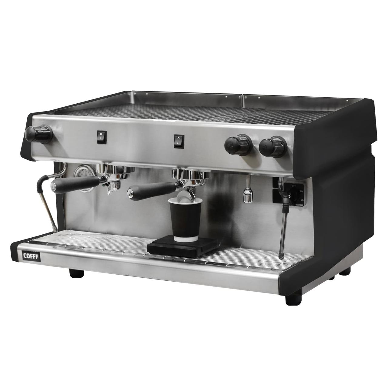 Кофемашина рожковая COFFF LIVE 2 GR S 2 группы, полуавтомат, черная - фото 1 - id-p222645497