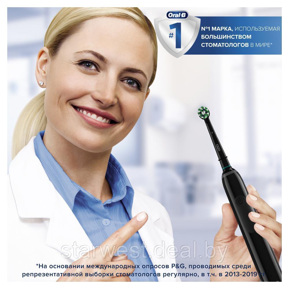 Oral-B Braun PRO 3 3000 Cross Action Black Edition (ИЗ НАБОРА) Электрическая зубная щетка D505.513.3 - фото 9 - id-p222645503