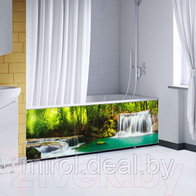 Экран для ванны Comfort Alumin Group Водопад 3D 170x50 - фото 2 - id-p222644697