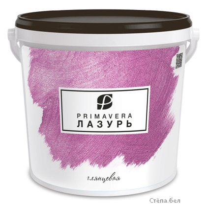 Декоративная лазурь PRIMAVERA Silver Crystal гл  0,5л (0,4кг), фото 2