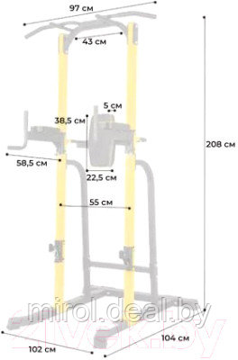 Турник-брусья DFC Power Tower G250 - фото 2 - id-p222653267